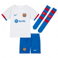 Camisa de Futebol Barcelona Alejandro Balde #3 Equipamento Secundário Infantil 2023-24 Manga Curta (+ Calças curtas)